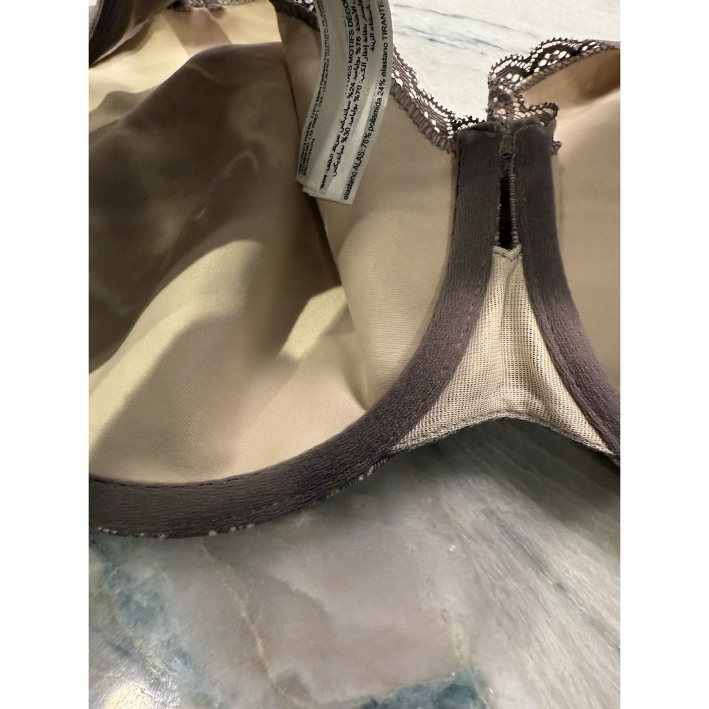 SOMA 40D Enticing Lift Balconette Unlined Bra Taupe Gray Lace‎ EXCELLENT Cond - Picture 6 of 14